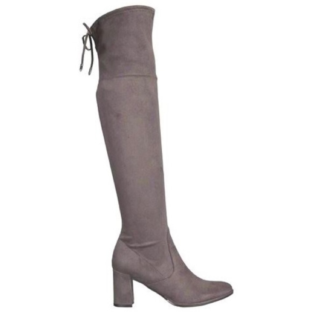 NWOT Marc Fisher Lencon Over-the-knee Boots in Grey Fabric